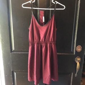 Lush maroon dress with black straps